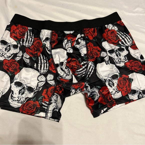 Old Navy Other - Morvia Men Costume Men's Underwear Boxer Briefs Black , Red Skull Goth Emo